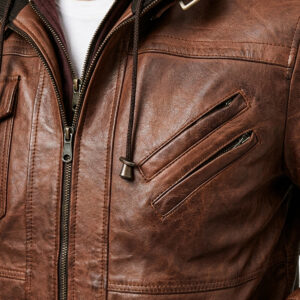 Brown leather jackets