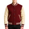 Men Maroon Varsity Jacket